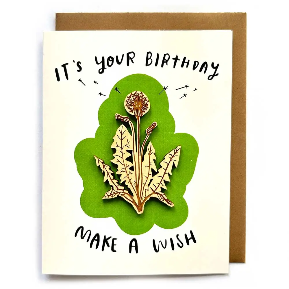 Card Dandelion Birthday Magnet
