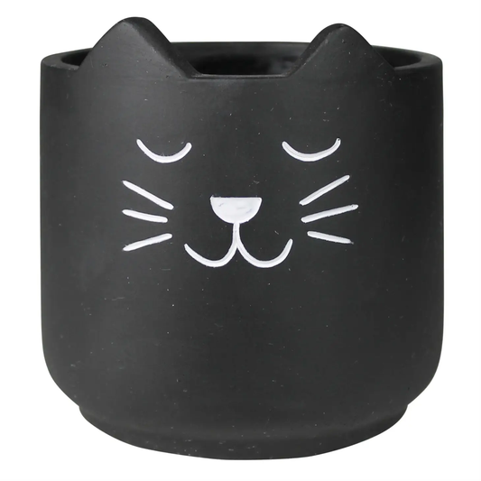 Cat Cachepot Black Small