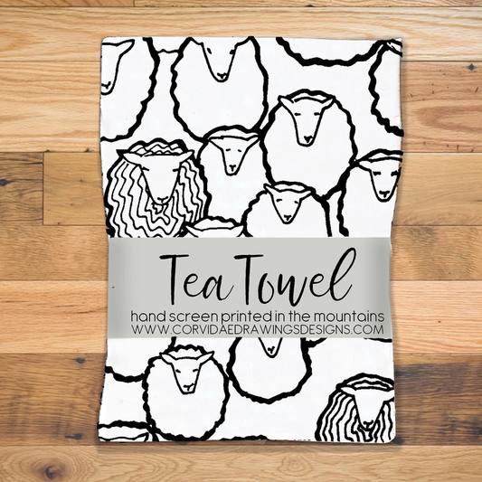 Sheep Herd Tea Towel