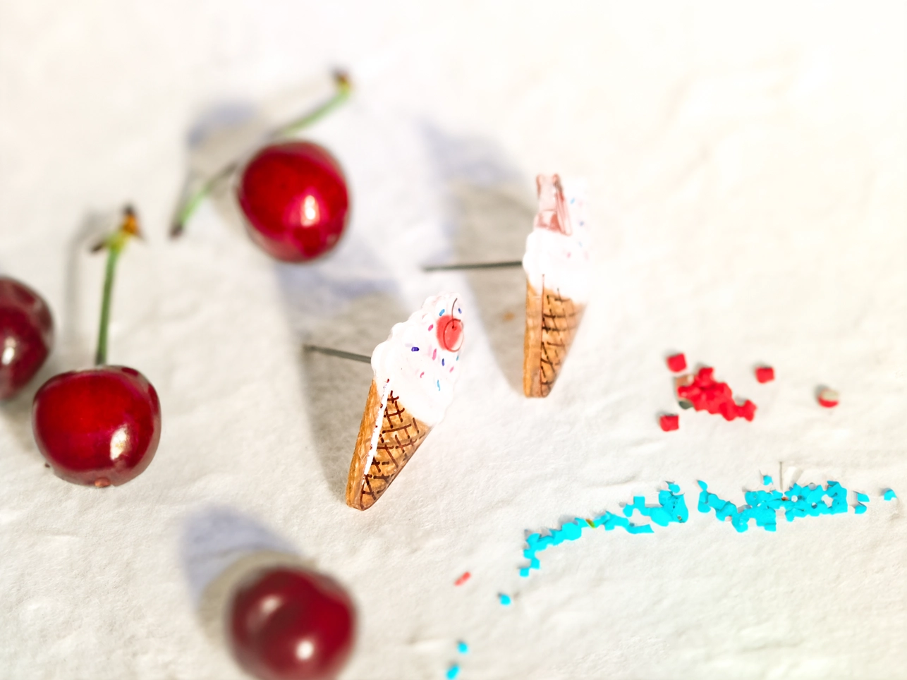 Ice Cream Cone Stud Earrings