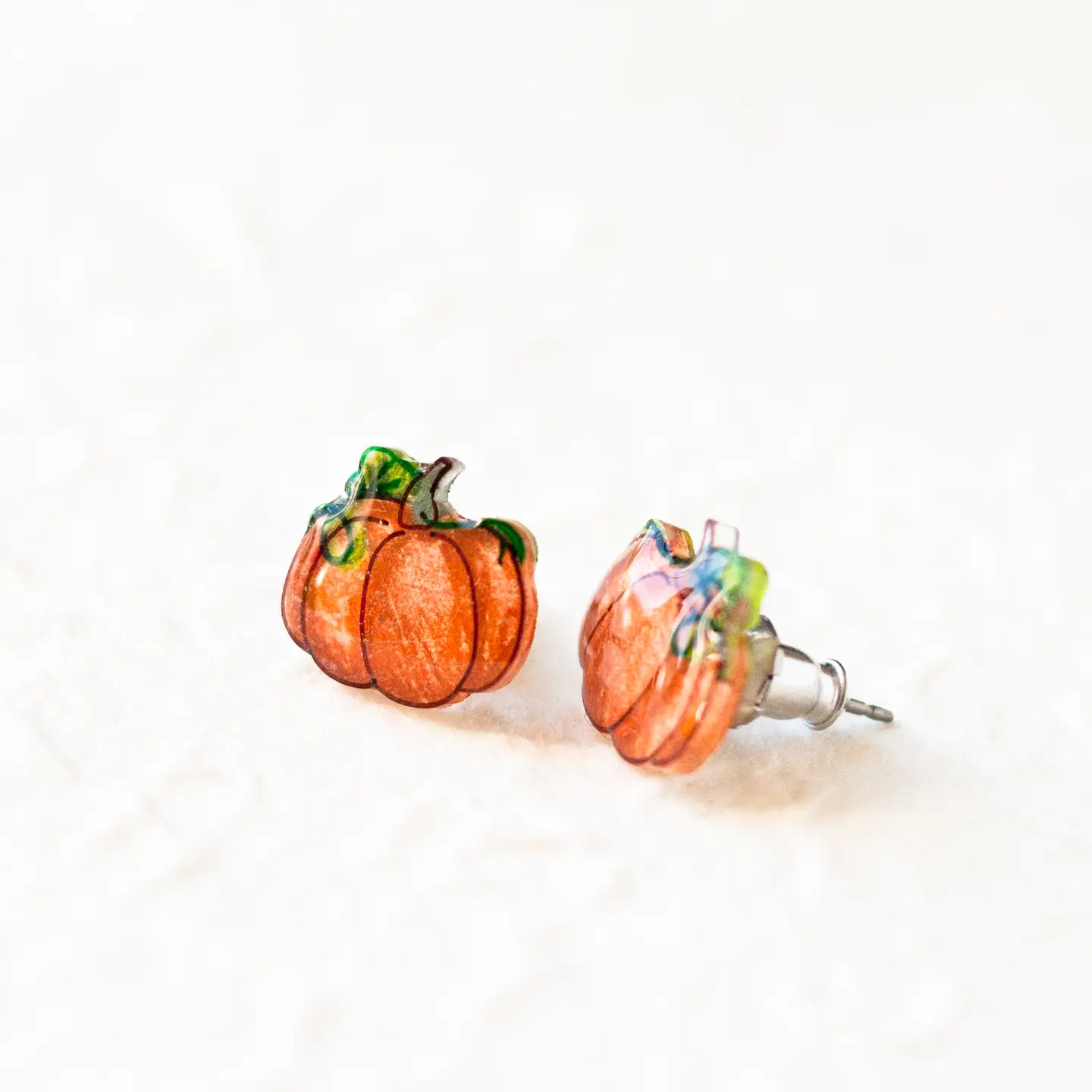 Cute Pumpkin Stud Earrings