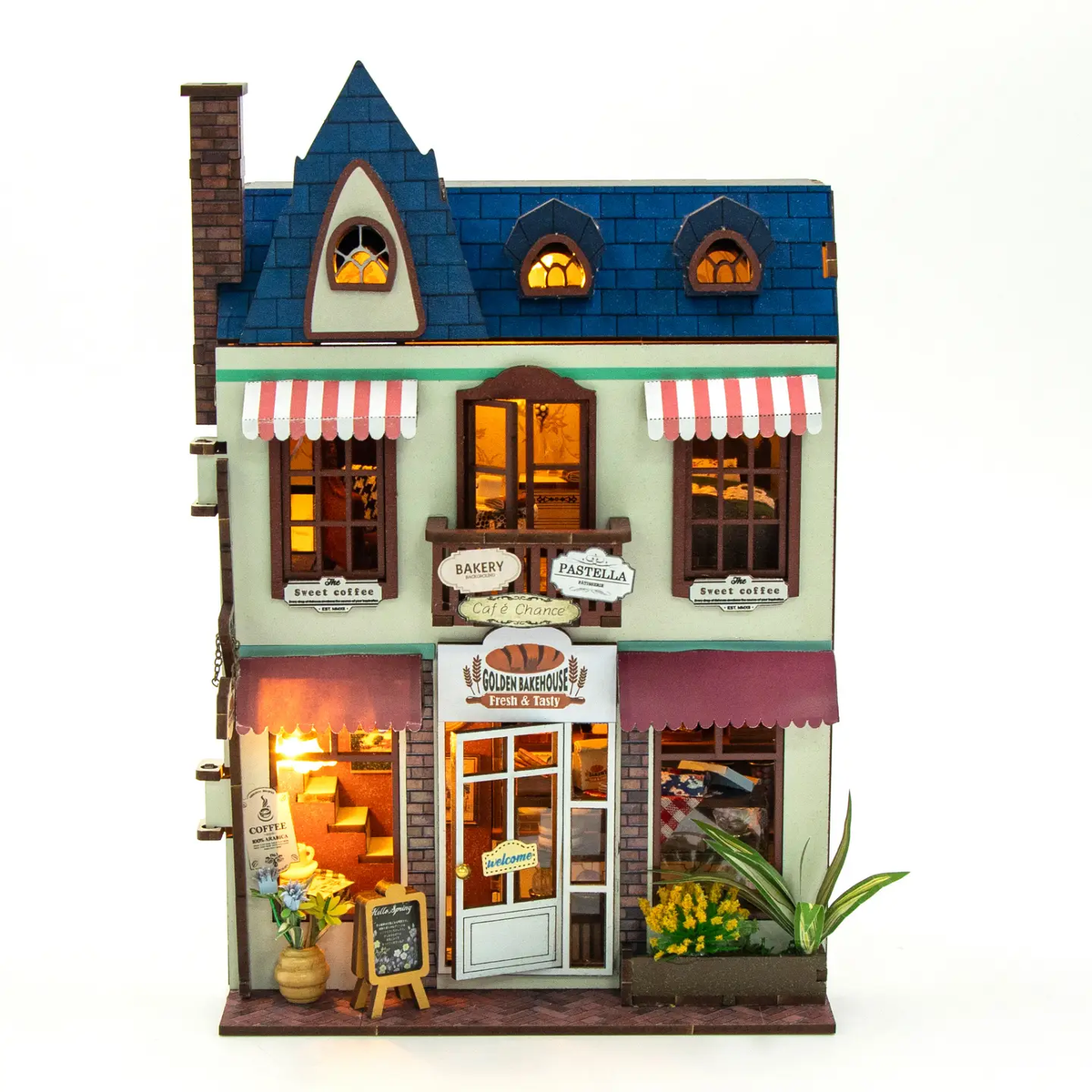 DIY Miniature House Kit: Golden Bakehouse
