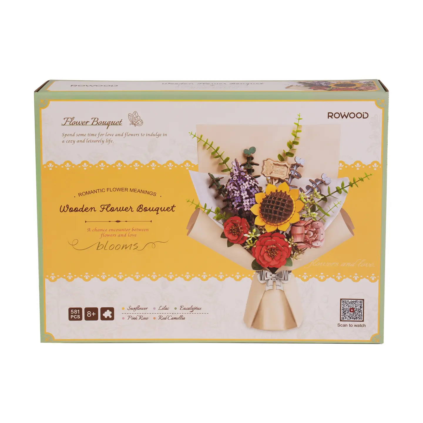 3D Wooden Flower Puzzle Bouquet