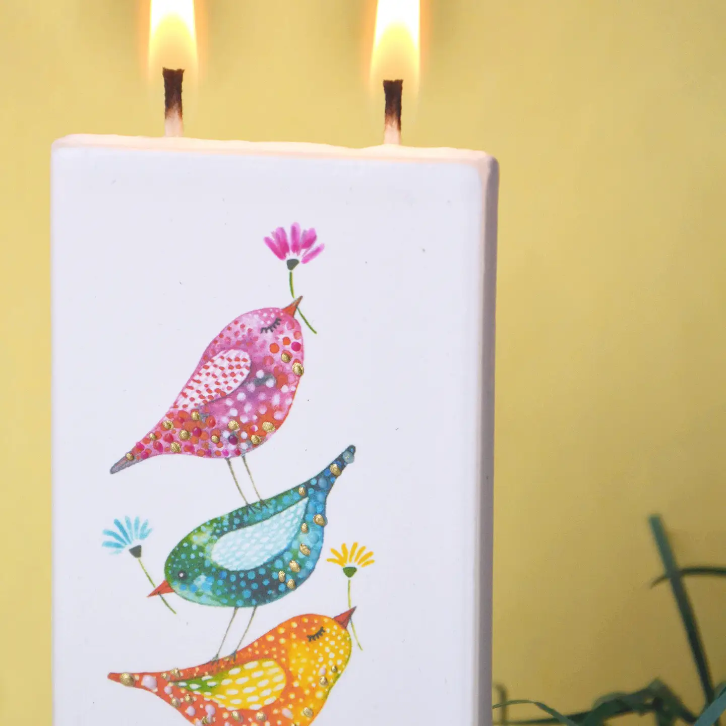 Flat Candle Birds on Spool