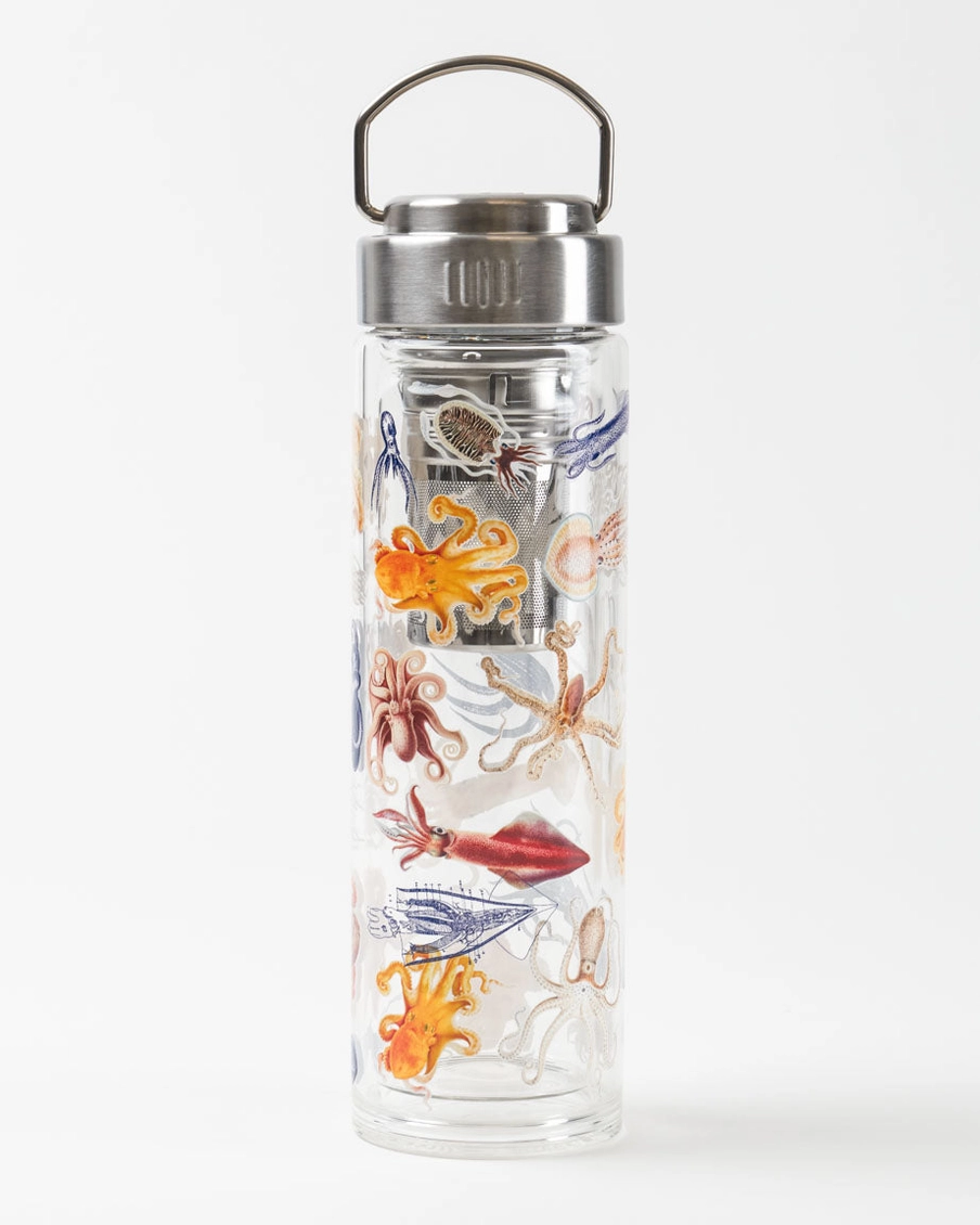 Octopus & Squid Glass Tea Infuser Flask