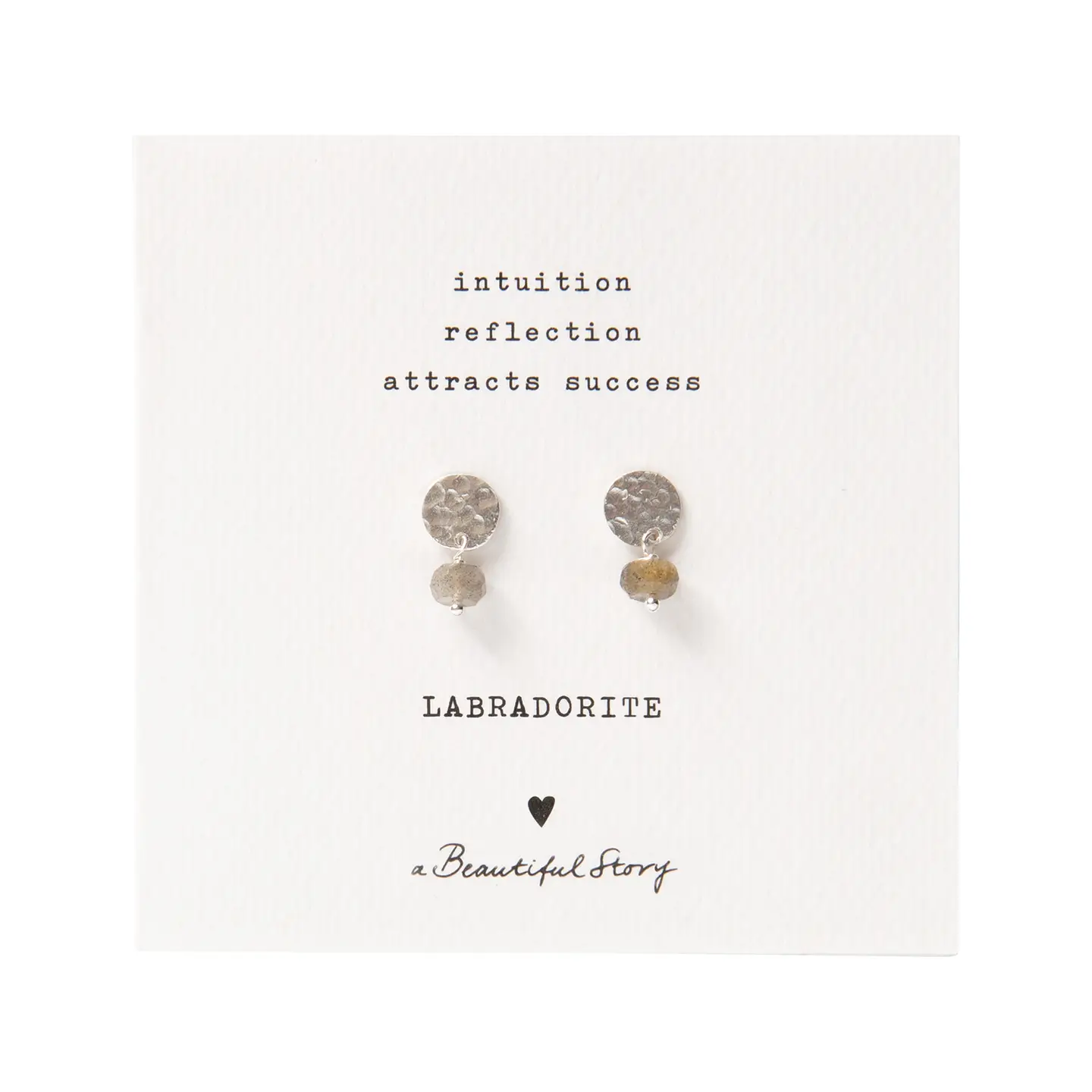 Mini Coin Gemstone Earrings Silver