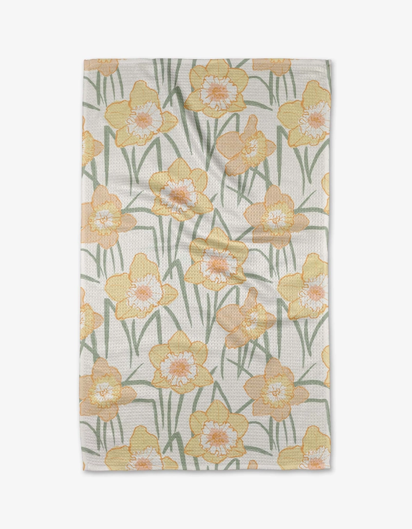 Geometry Tea Towel: Spring Daffodil Fields