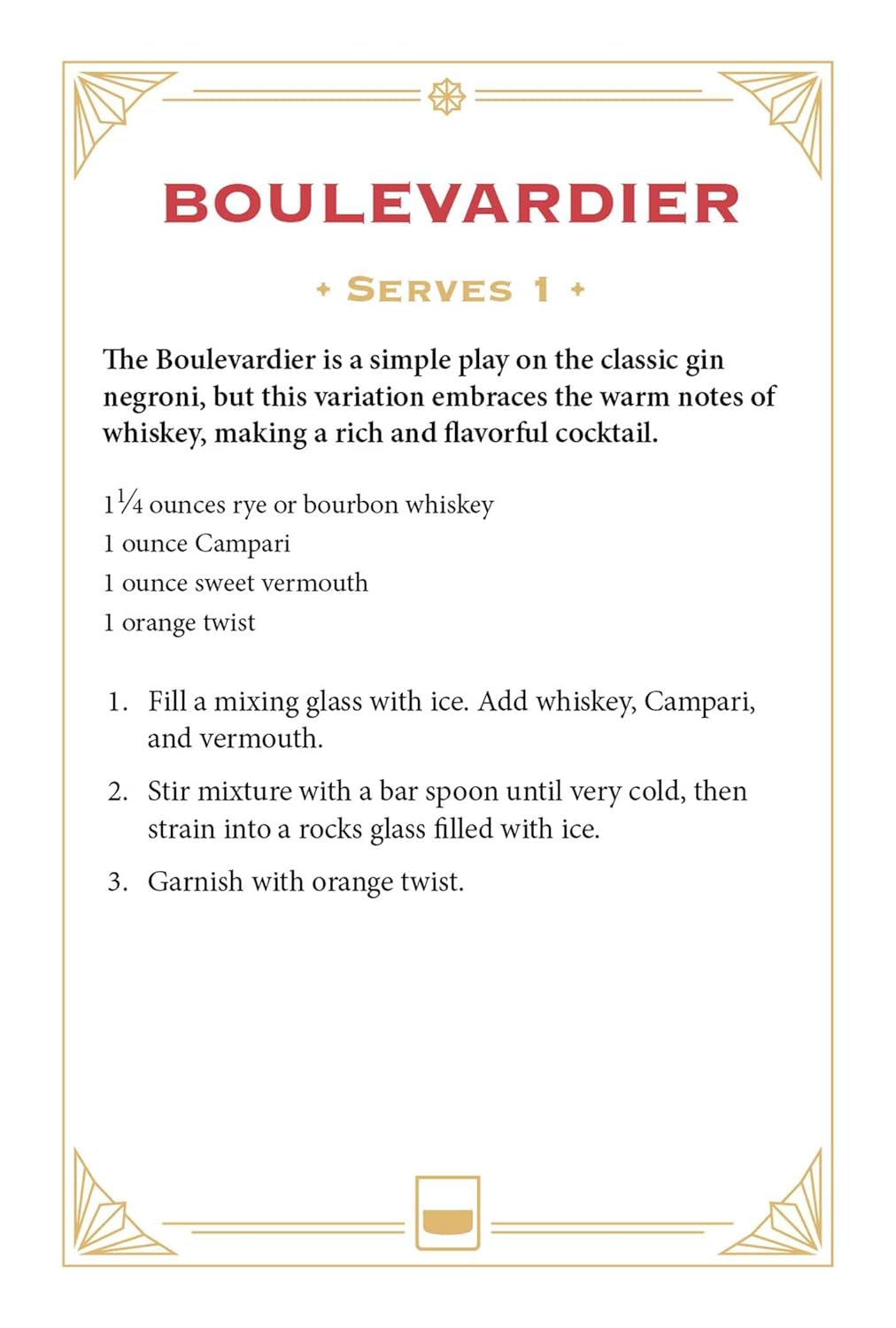 Whiskey Cocktail A-Z Cards