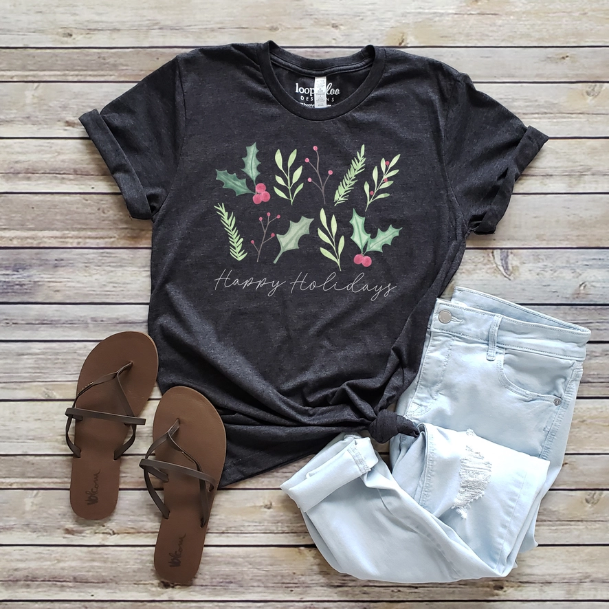 Watercolor Holly T-Shirt