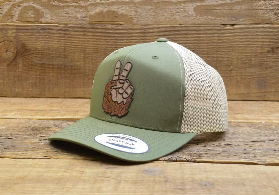 Bigfoot Peace Trucker Hat