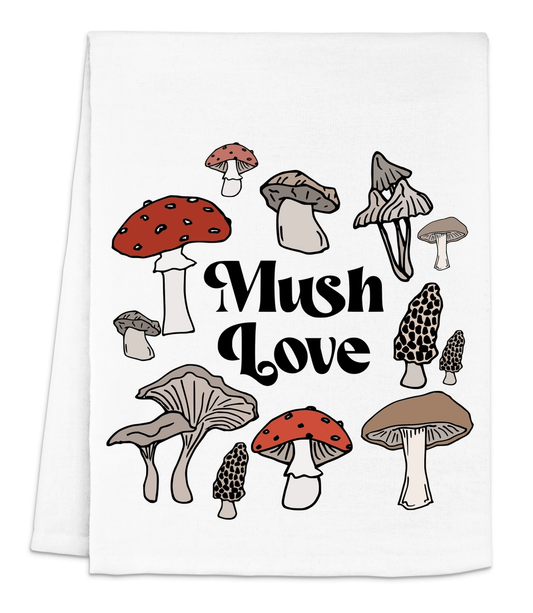 Colorful Mush Love Dish Towel