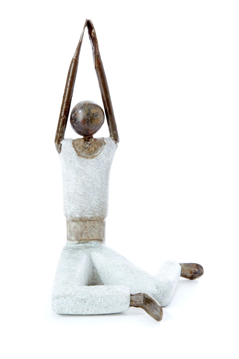 Stone + Metal Yogi Sculpture