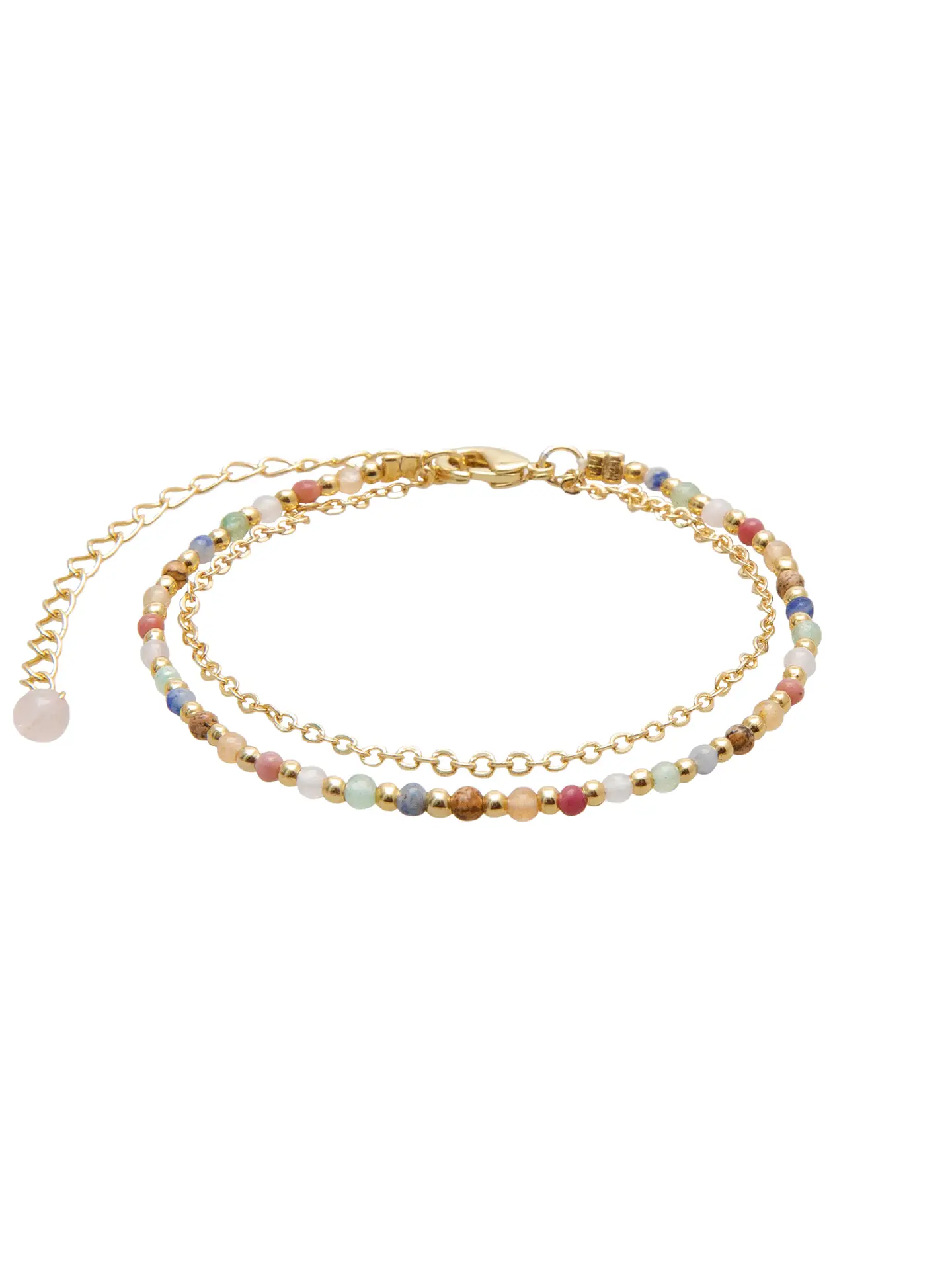 Peace & Love Gold Healing Bracelet