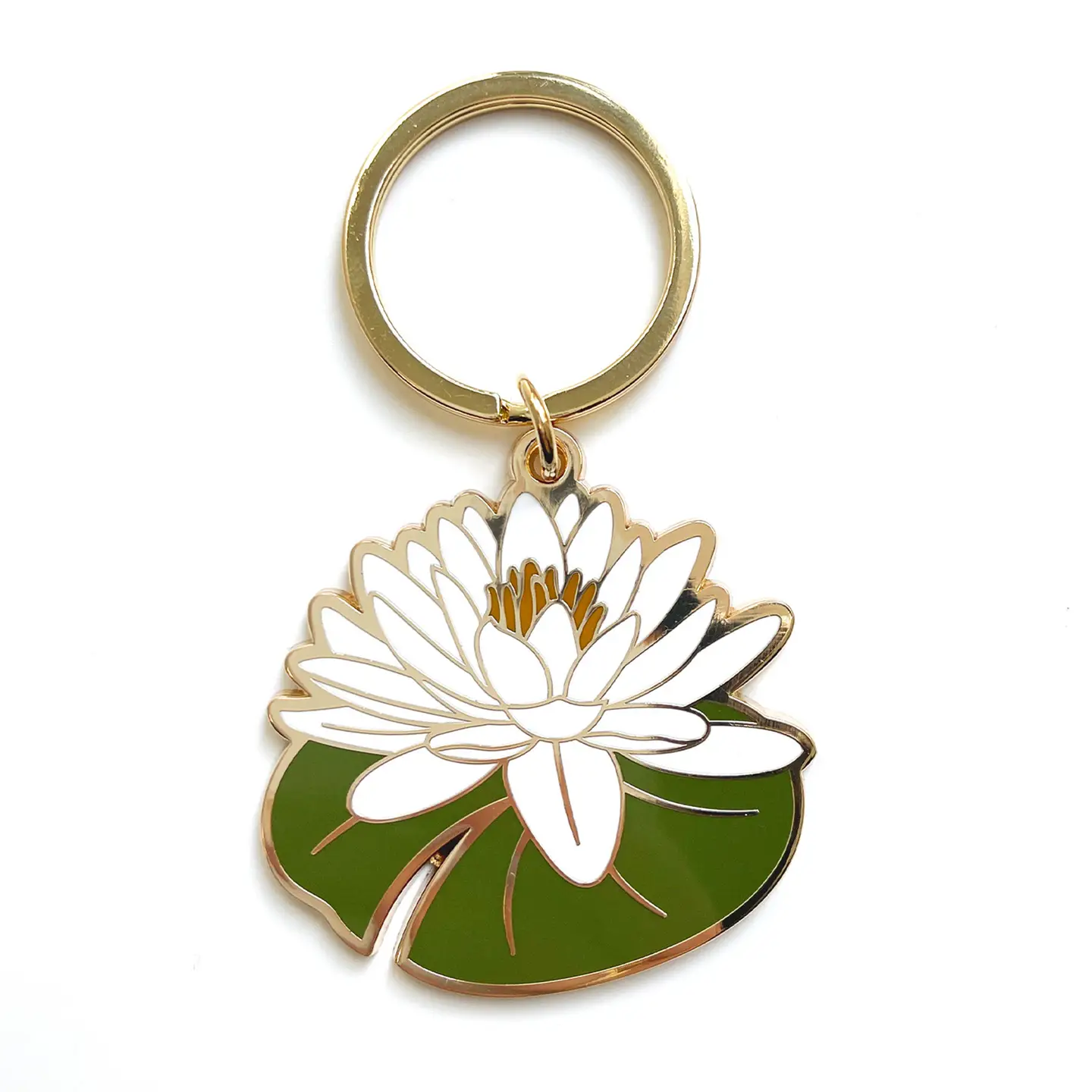 Lillian Water Lily Flower  Keychain