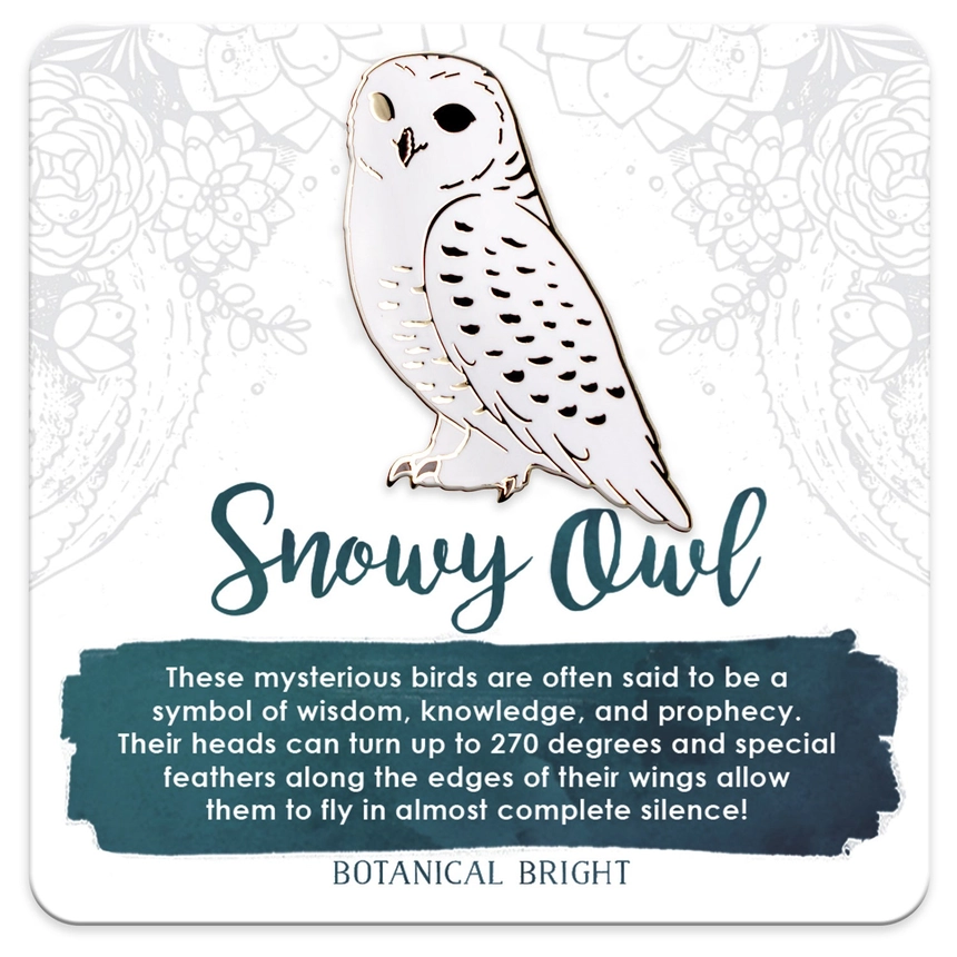 Snowy Owl Enamel Pin