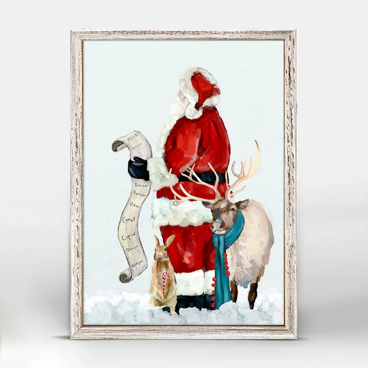 Holiday Christmas Santa with List