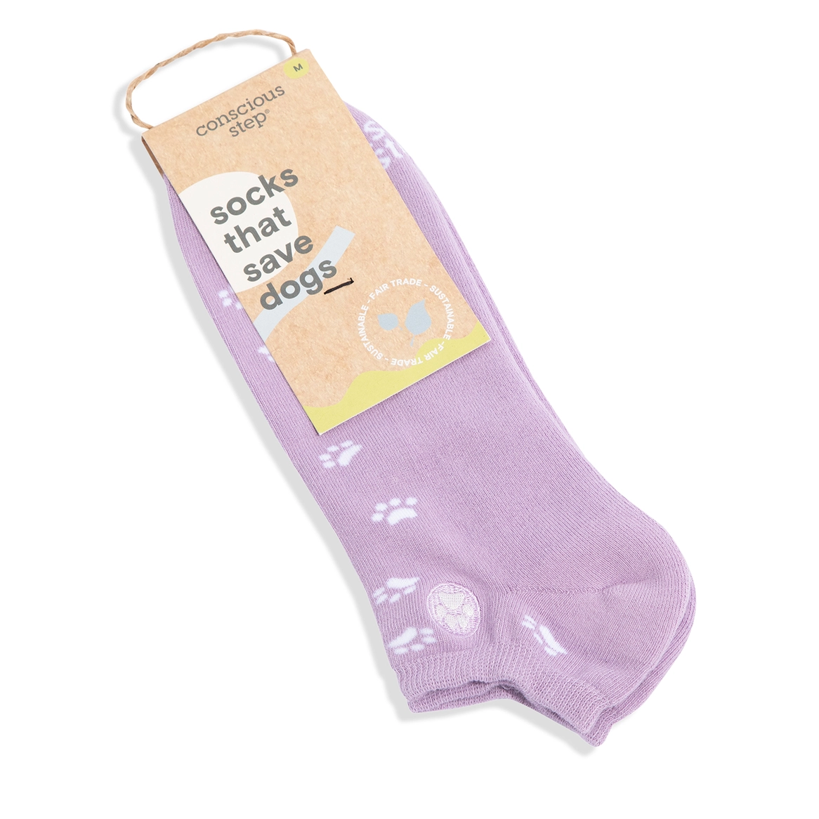 Ankle Socks That Save Dogs Purple Paw Prints