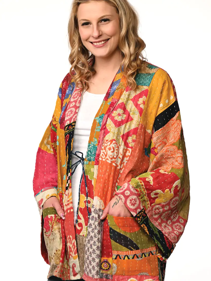 Reversible Kantha Kimono Jacket