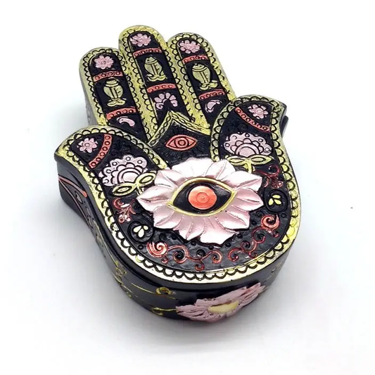 Black/Gold Hamsa Hand Box