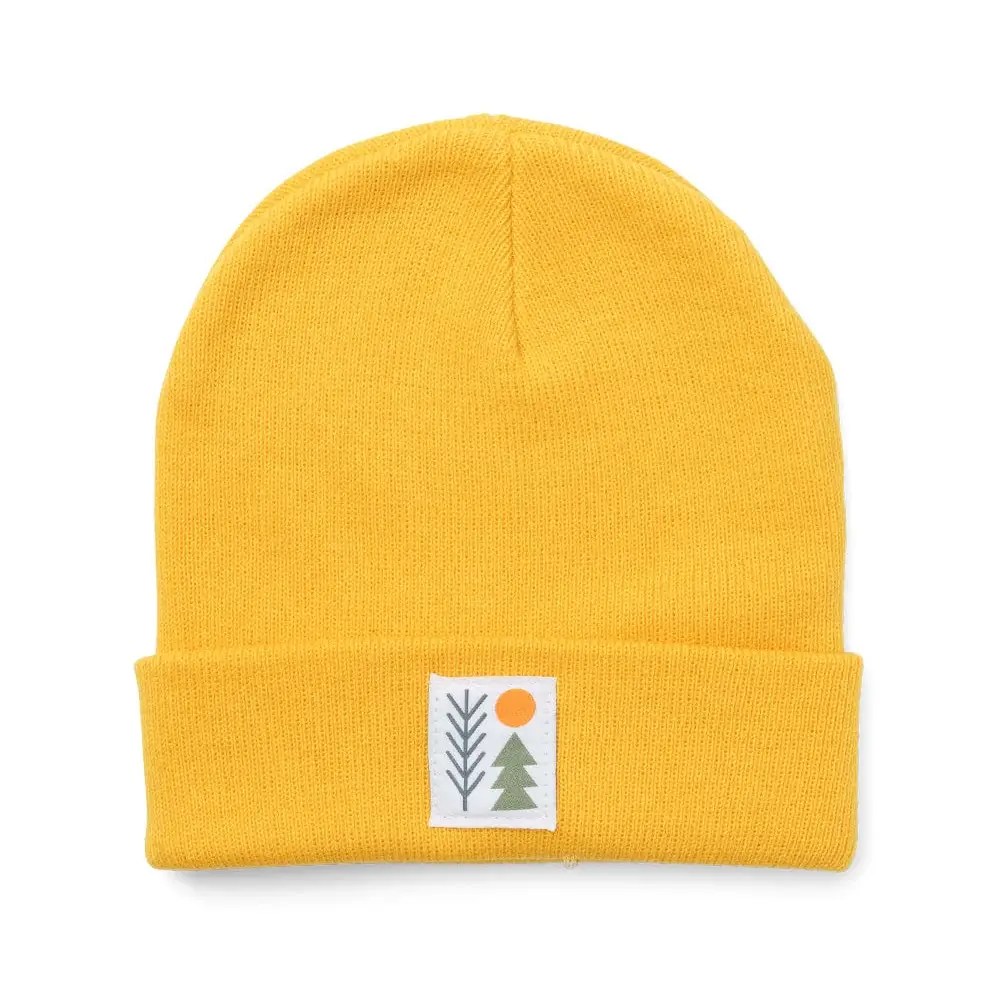 Evergreen Cuffed Beanie-Gold