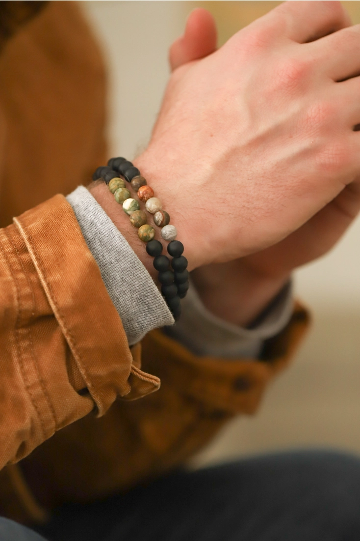 Men's Bracelet Fatherhood Rhyolite