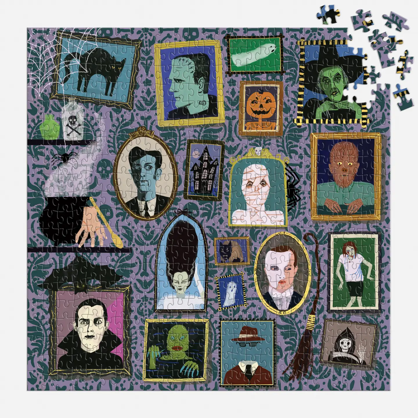 Spooky Portraits Foil Puzzle 500pc