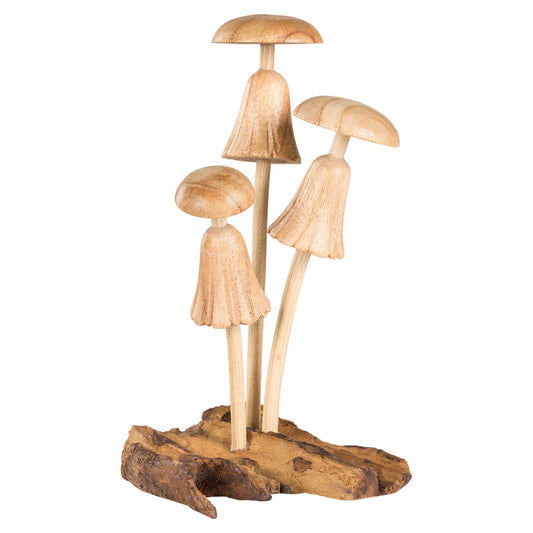 Carved Driftwood Mushrooms