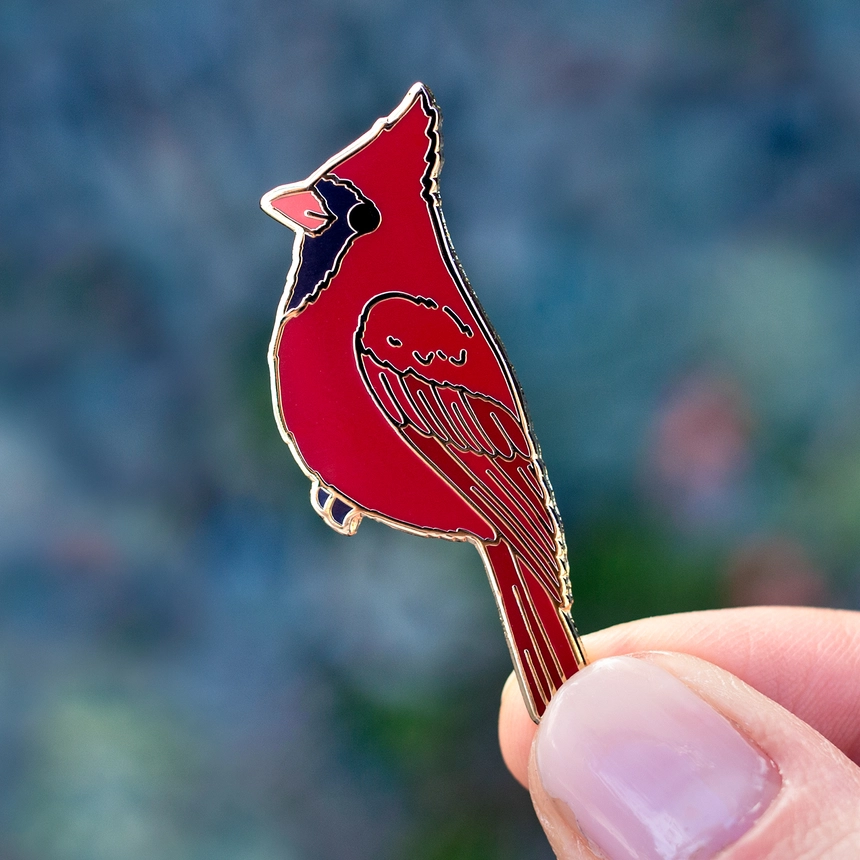 Cardinal Enamel Pin