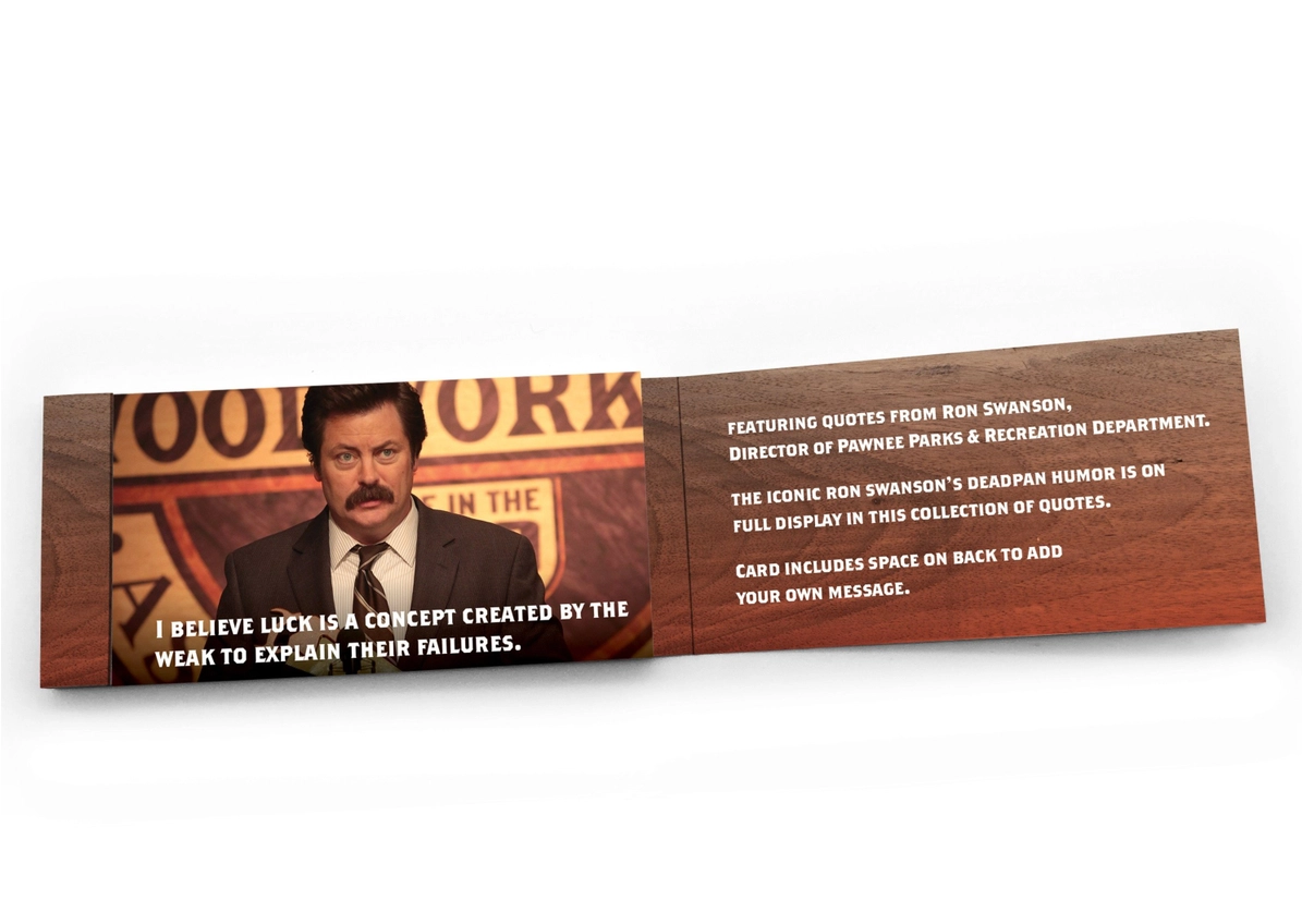 Ron Swanson Tear & Share Notecards