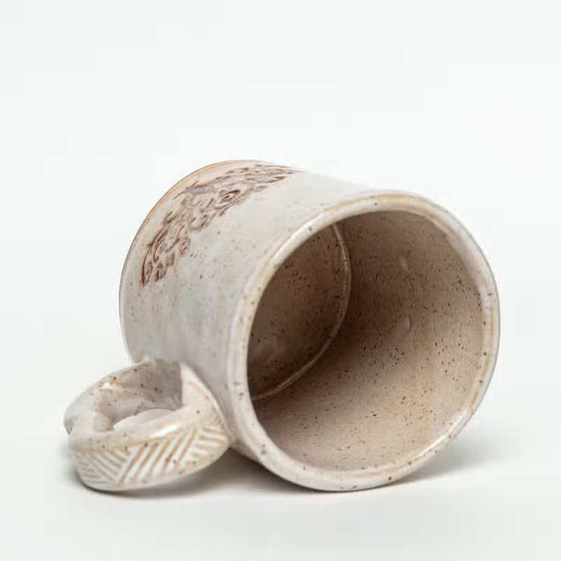 Red Tree Ceramic Mug Ivory