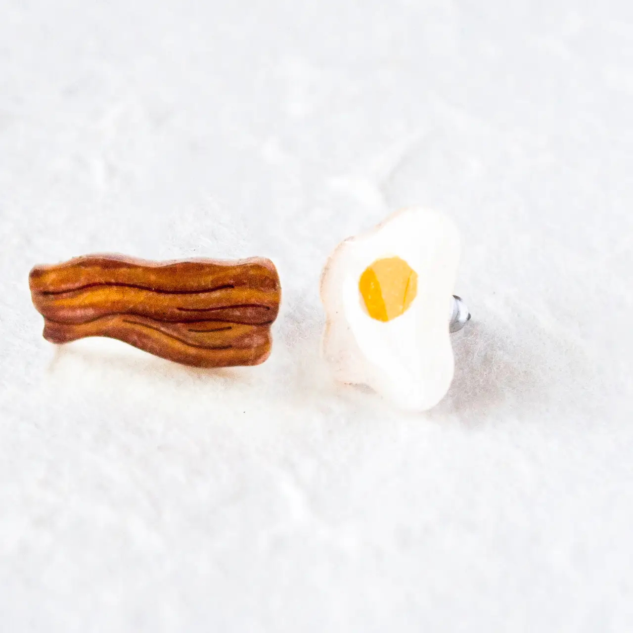 Eggs & Bacon Stud Earrings