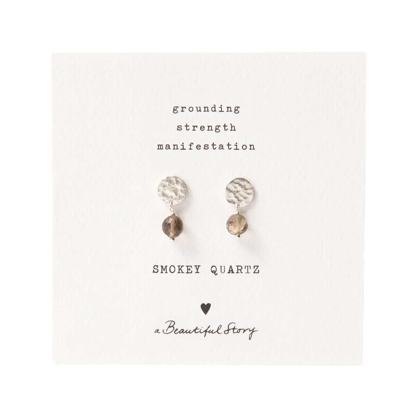 Mini Coin Gemstone Earrings Silver