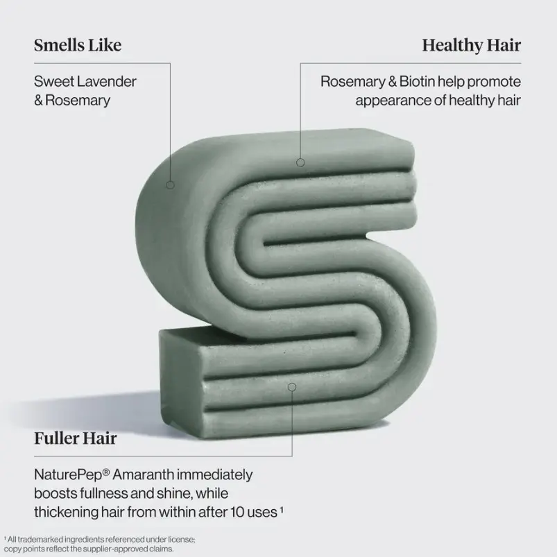Solid Shampoo Bar: Rosemary & Biotin