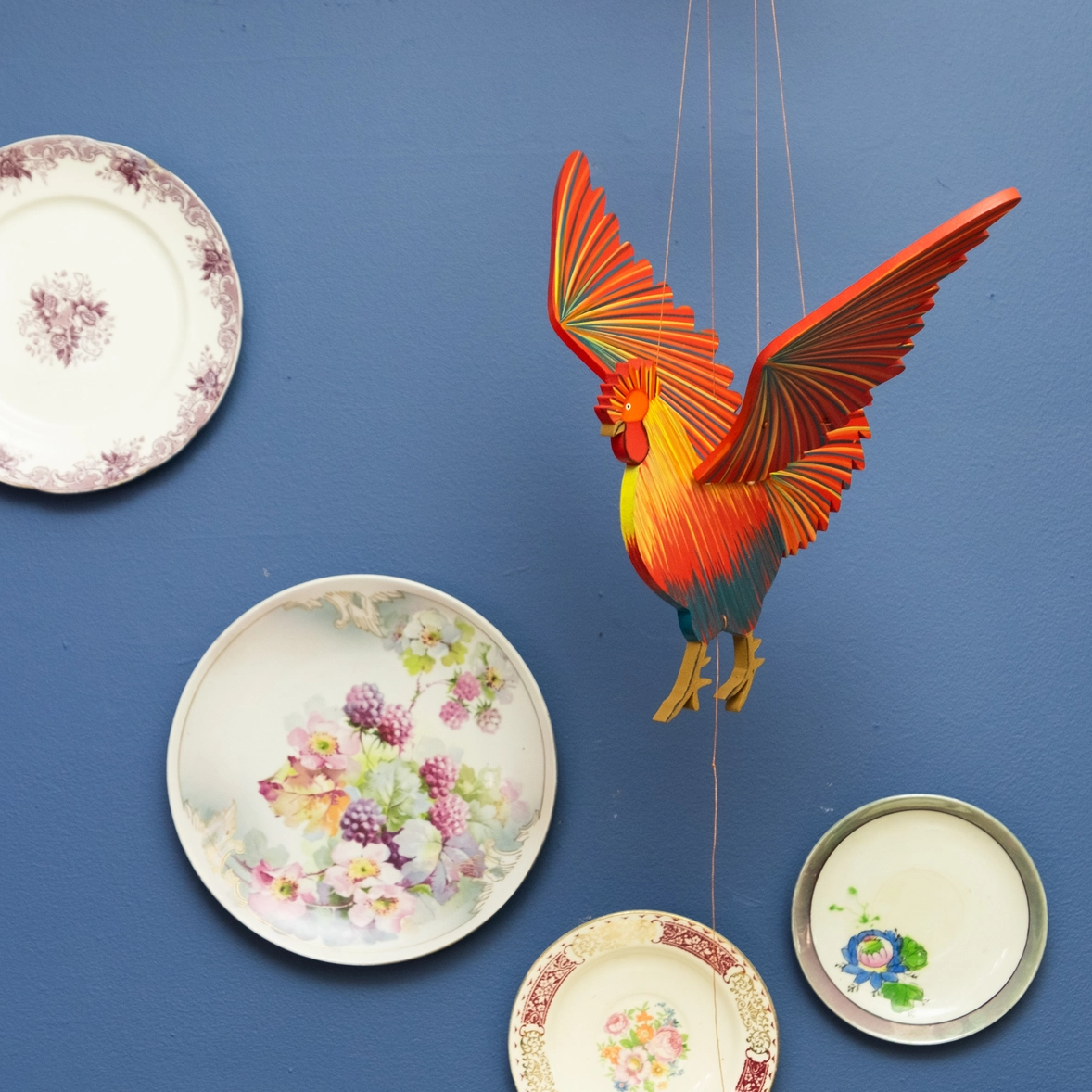 Rooster Bird Flying Mobile