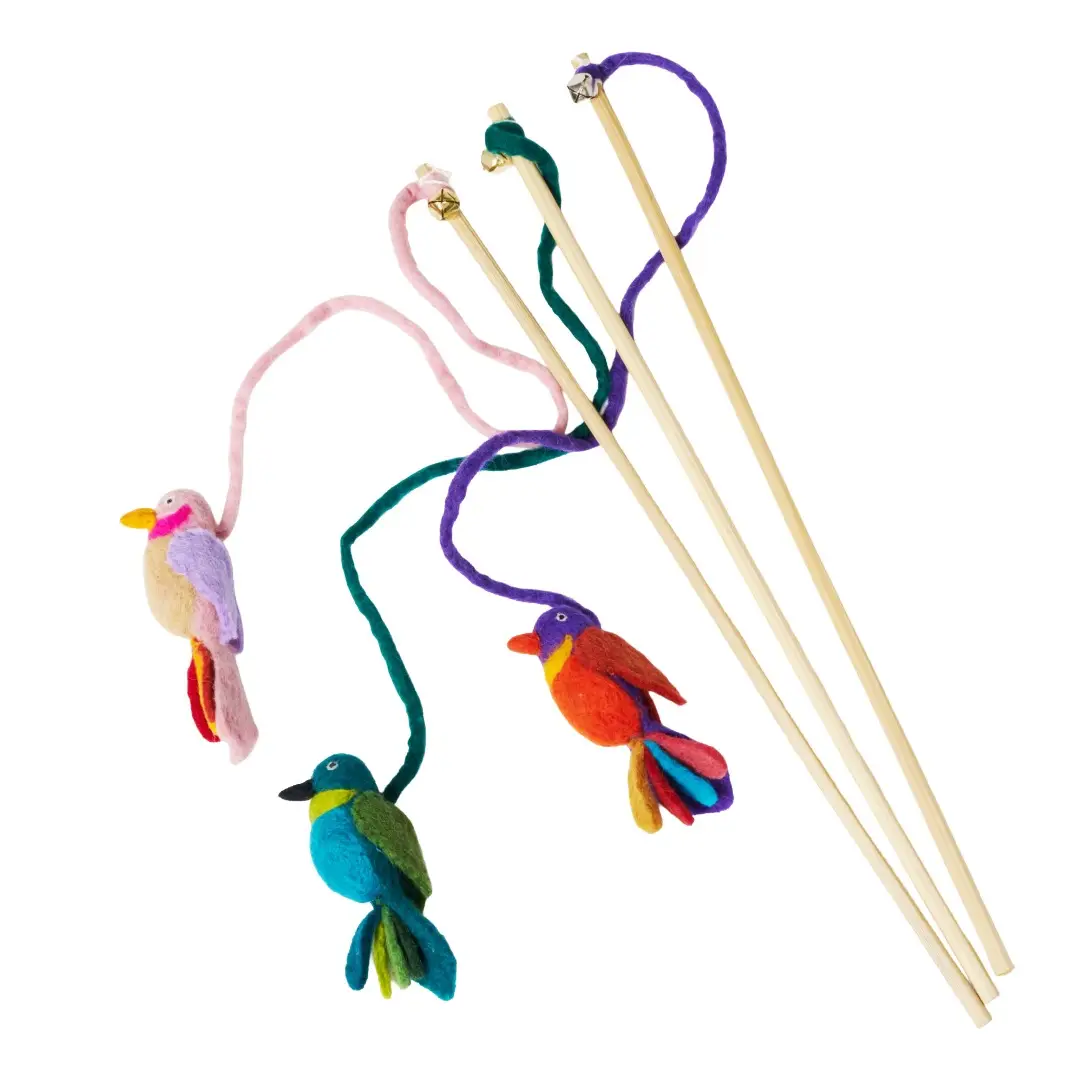 Wool Hummingbird Teaser Cat Toy