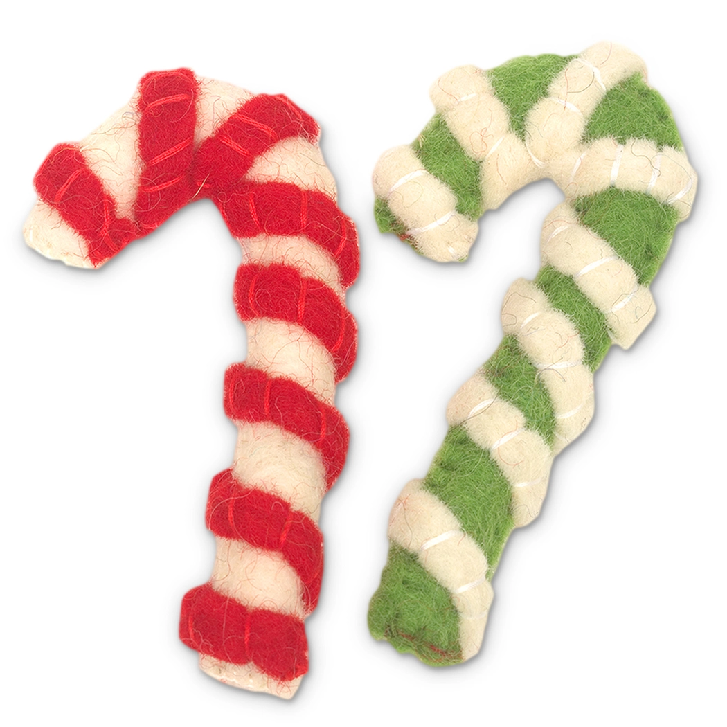 Wool Cat Toys Candy Cane