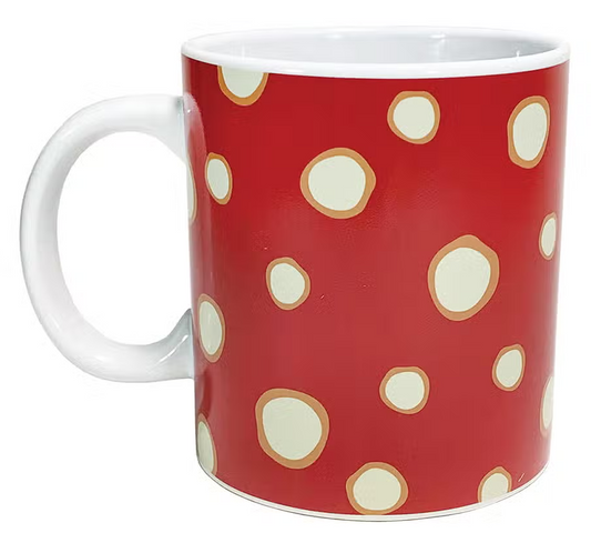 Mushroom Mug Red w/ White Dots