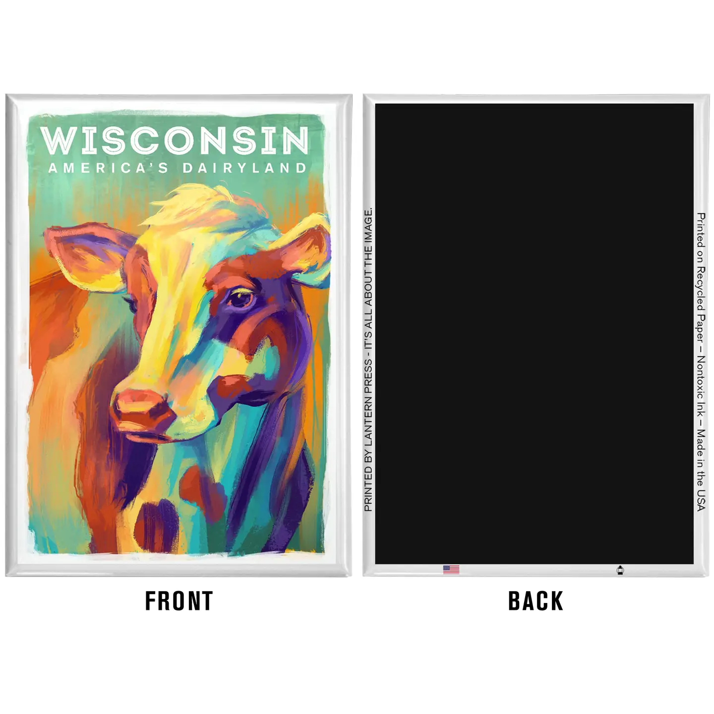 Magnet Wisconsin, America's Dairyland Cow Vivid