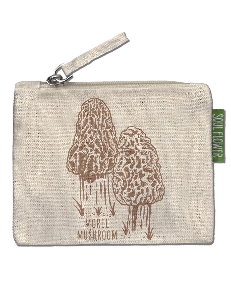 Mushroom Botanical Morel Zip Po-Small