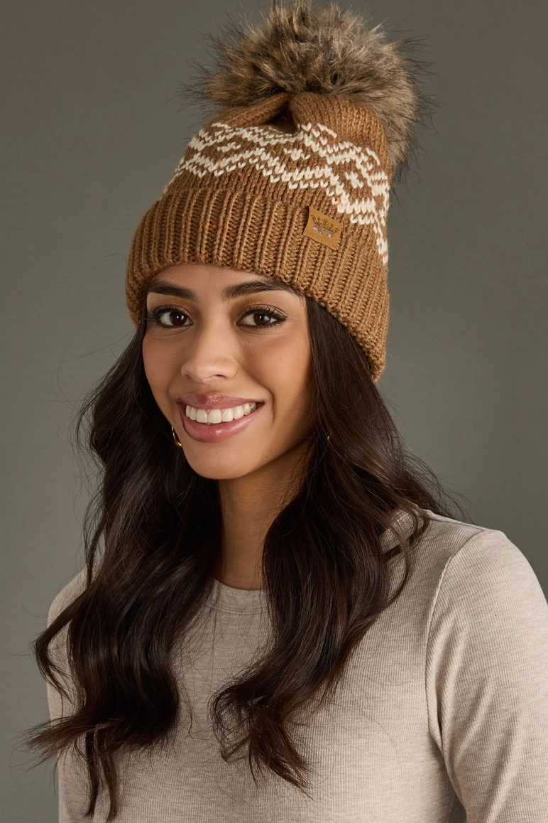 Brown & Speckled Pattered Hat