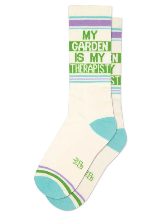 My Garden Is My Therapist Crew Socks