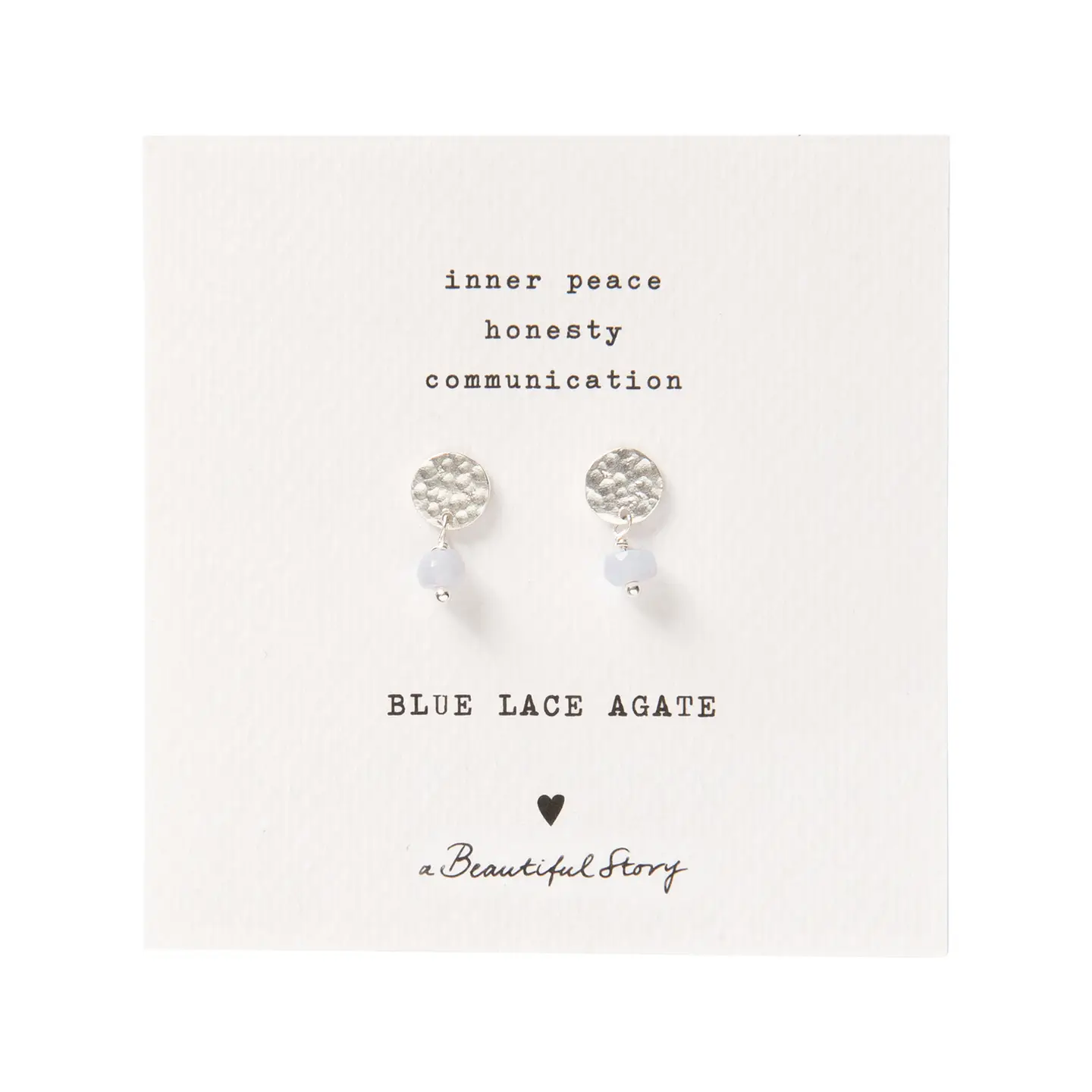 Mini Coin Gemstone Earrings Silver