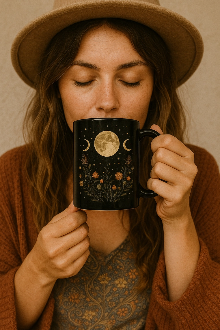 Moon Among Wildflowers Mug