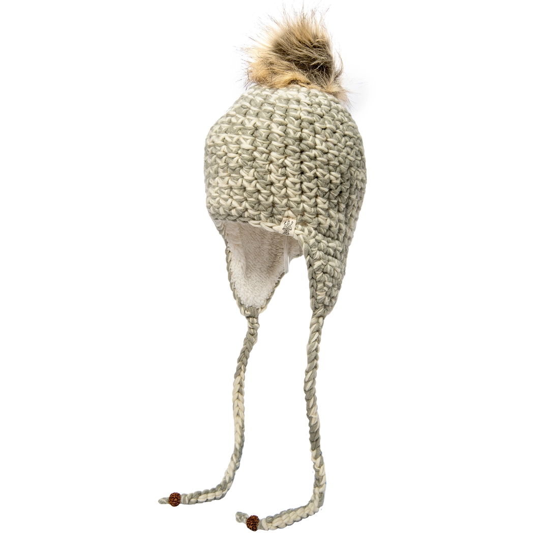 Chunky Knit Earflap Hat-White