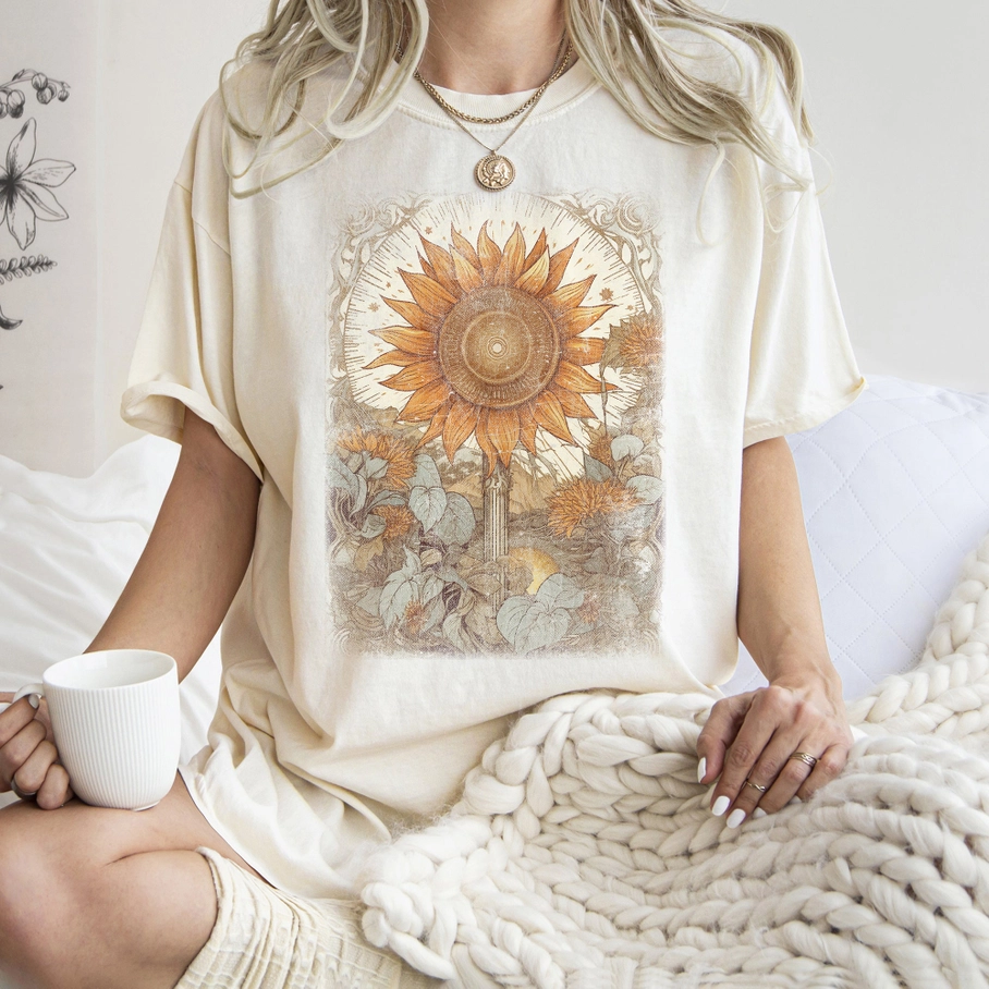 Vintage Sunflower Field T-Shirt