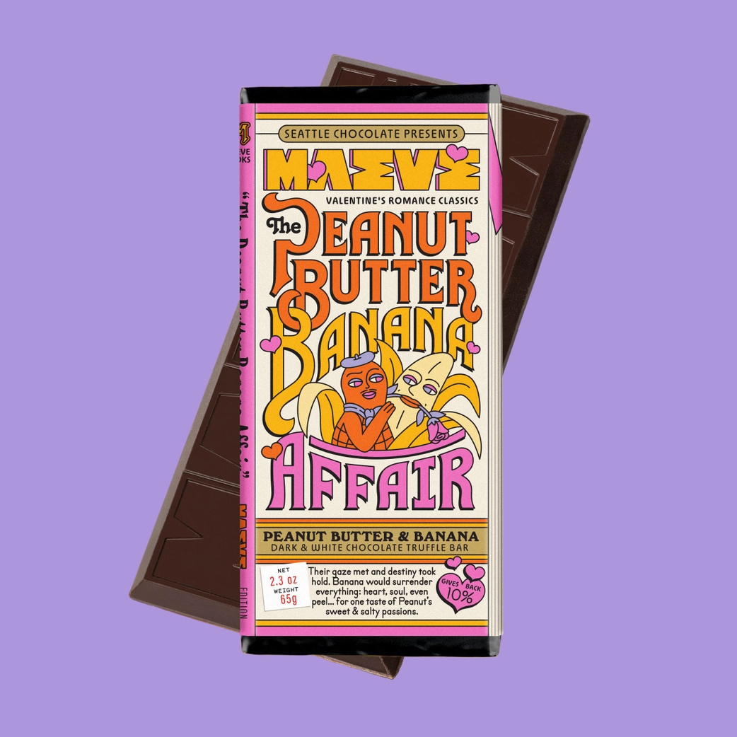 Peanut Butter Banana Affair Truffle Bar