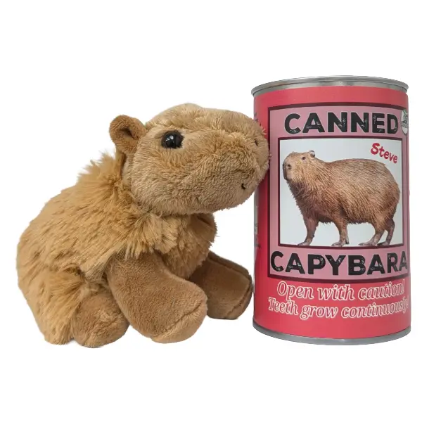 Canned Steve the Capybara Stuffed Animal