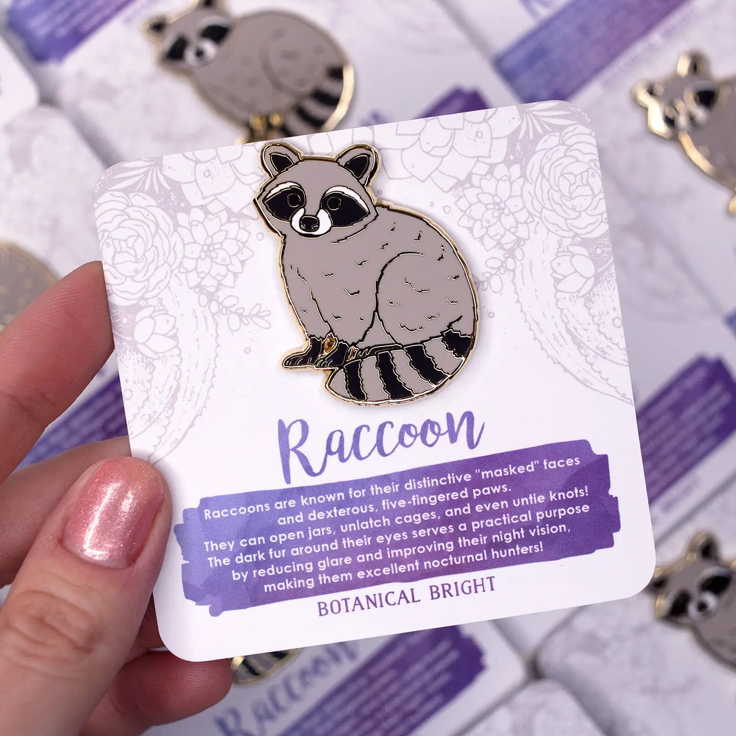 Raccoon Enamel Pin