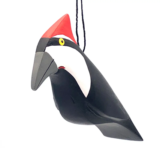 Pileated Woodpecker Balsa Wood Ornament