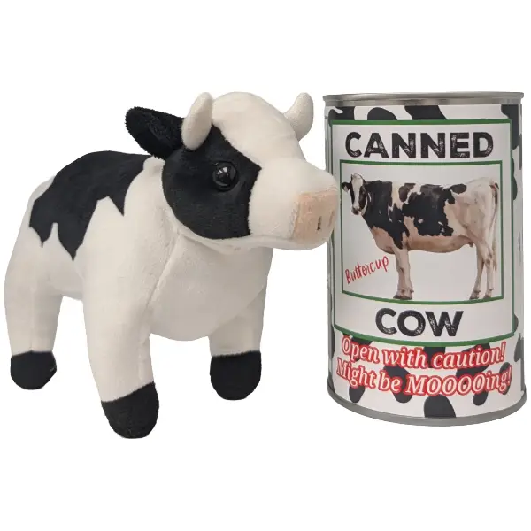 Canned Cow Stuffed Animal